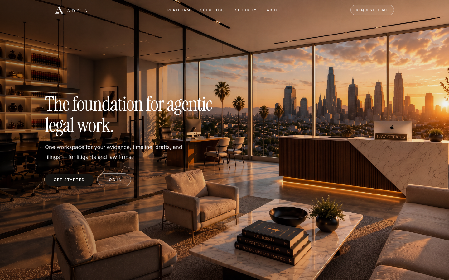 Adela AI website preview